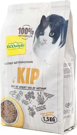 Ecostyle vitaal compleet kat kip 1,5 kg