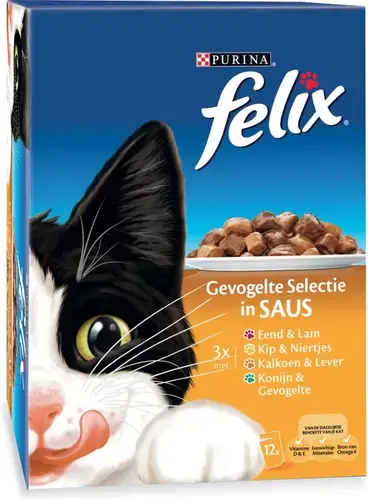 Felix multipack pouch gevogelte 12x100gr