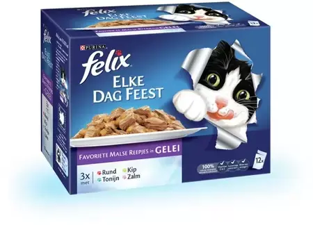 Felix Pouch 12 pack elke dag feest mix