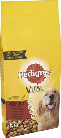 Pedigree Adult brokken menu met rund en groenten 15kg